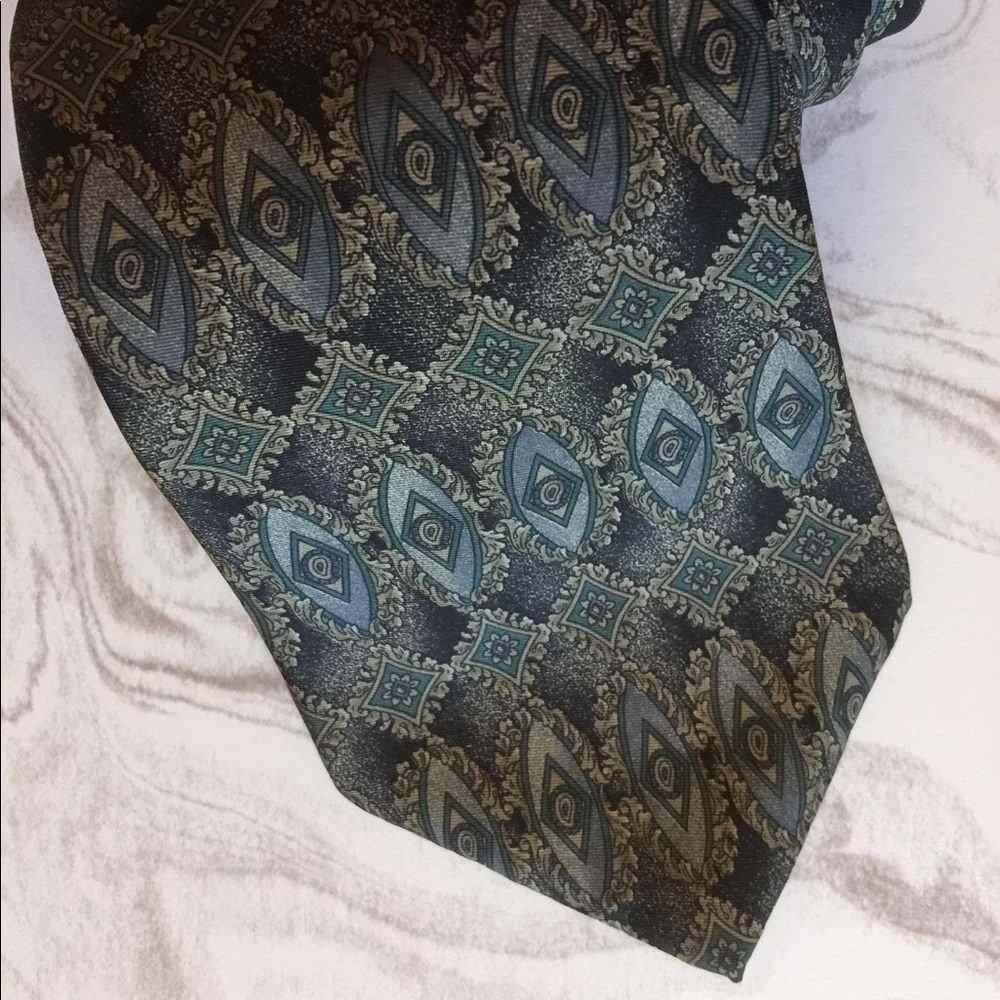 Men's Requirements 100% Italian Silk Tie Navy Blue